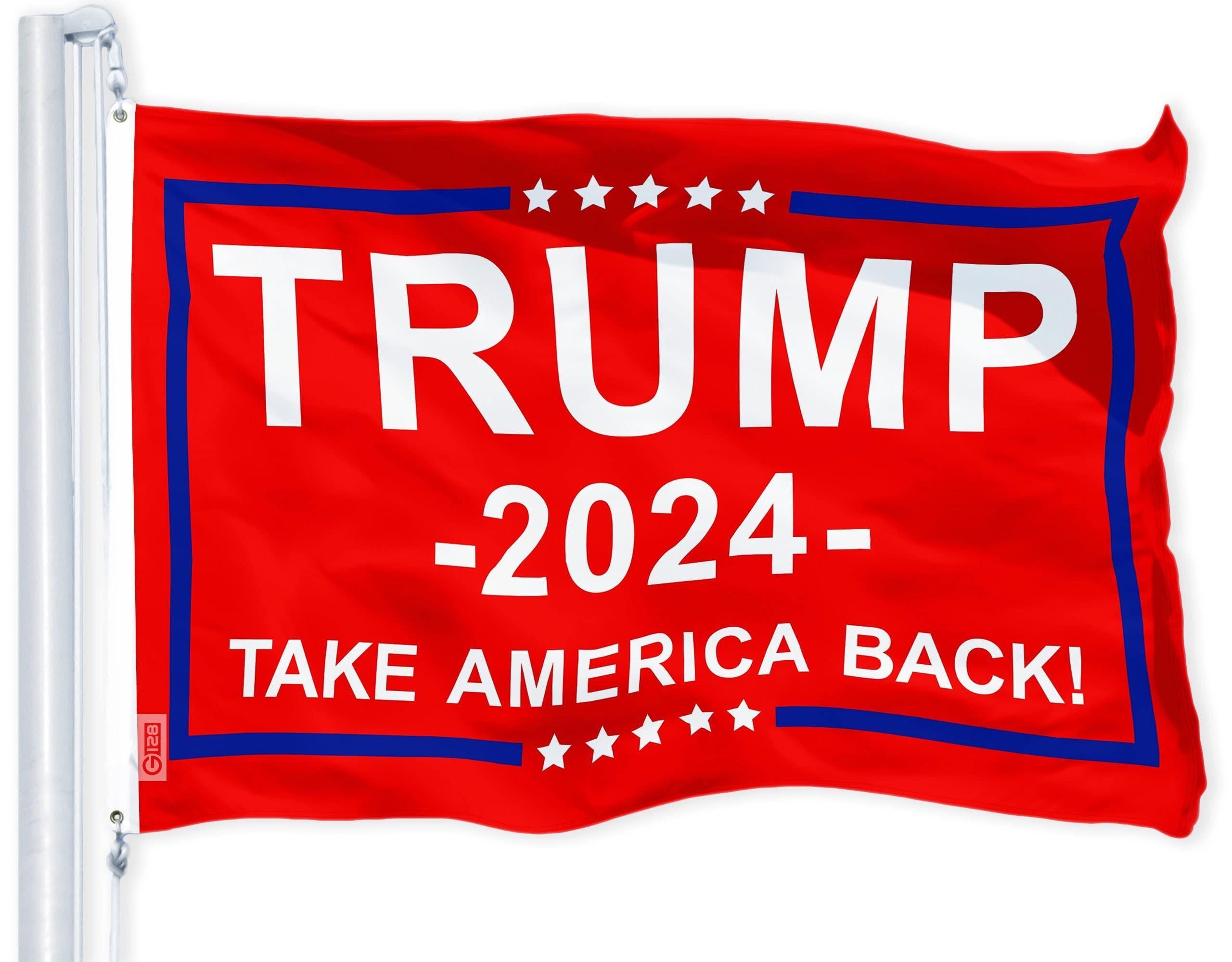 Trump 2024 Election Take America Back Red Flag  3x5 Ft  LiteWeave Pro Series