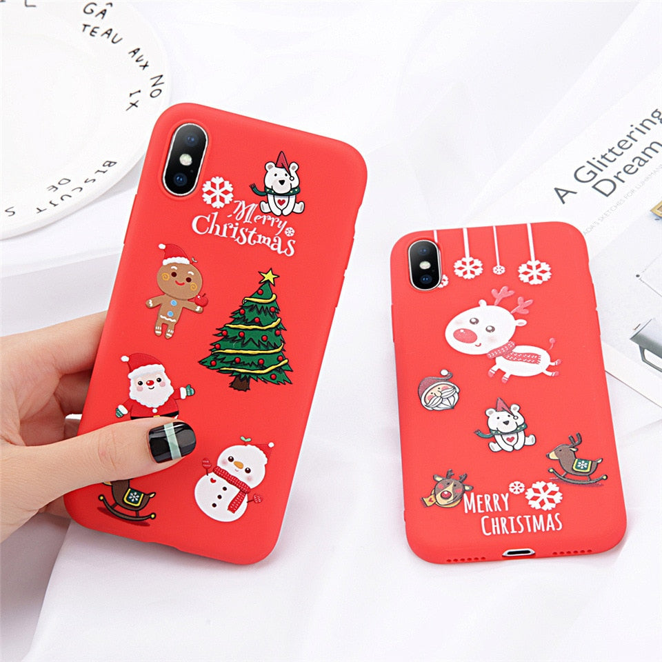 Red Christmas Phone Case for iPhone 8 Plus & 7