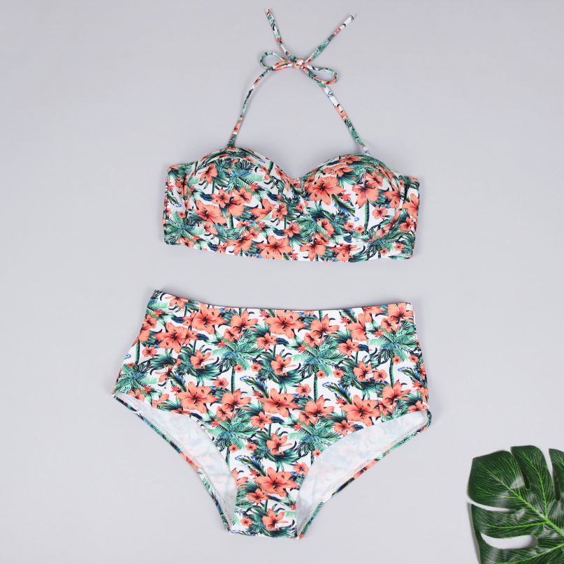 Printed Two-Piece Swimsuit with Stylish Design
