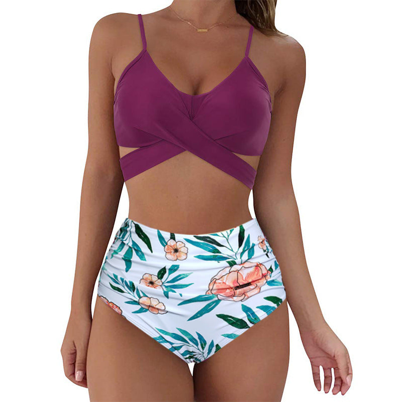 2023 Leopard Print High-Waisted Bikini Set