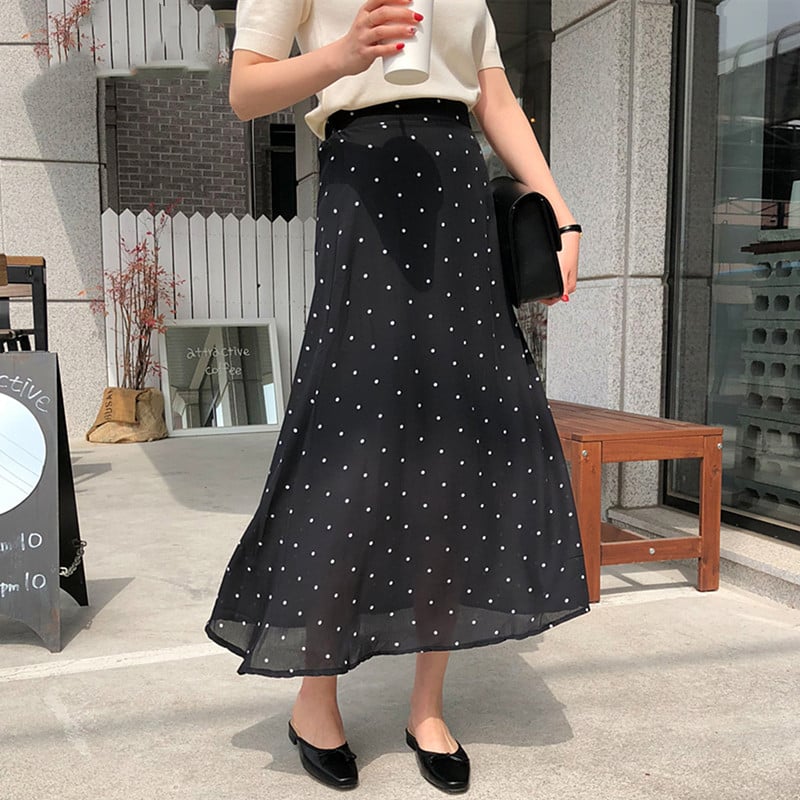 Hong Kong Style Midi Skirt for Student Fashion