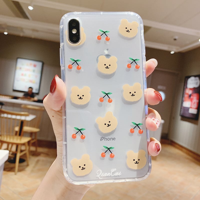 Cute Bunny and Bear Silicone Phone Case Cover