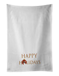 French Bulldog White #2 Happy Holidays Kitchen Towel Set of 2