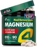 Magnesium Complex for Women for Sleep Advanced 610mg with Glycinate Citrate & Vitamin B6 for 3X Absorption 5 HTP Supports Sleep Relaxation Nerve Muscle Bone & Energy Health