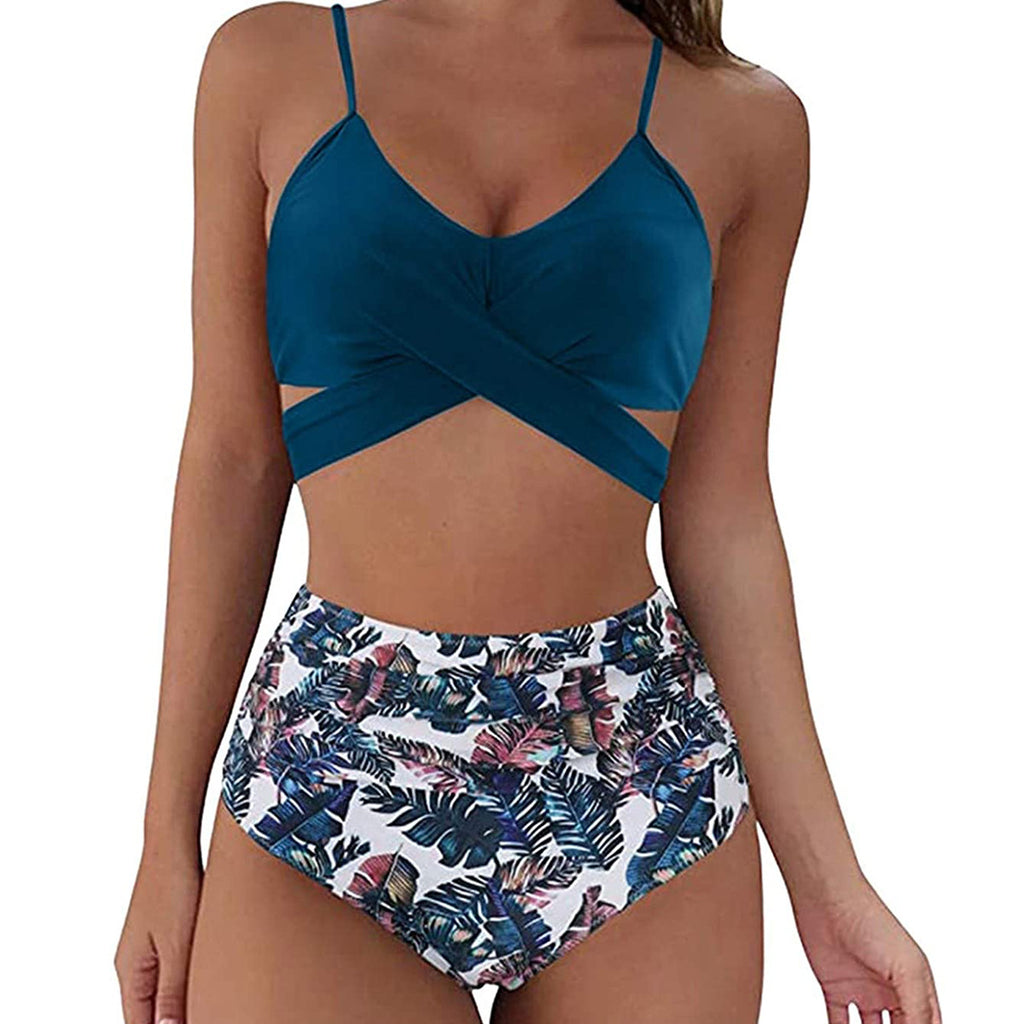 2023 Leopard Print High-Waisted Bikini Set
