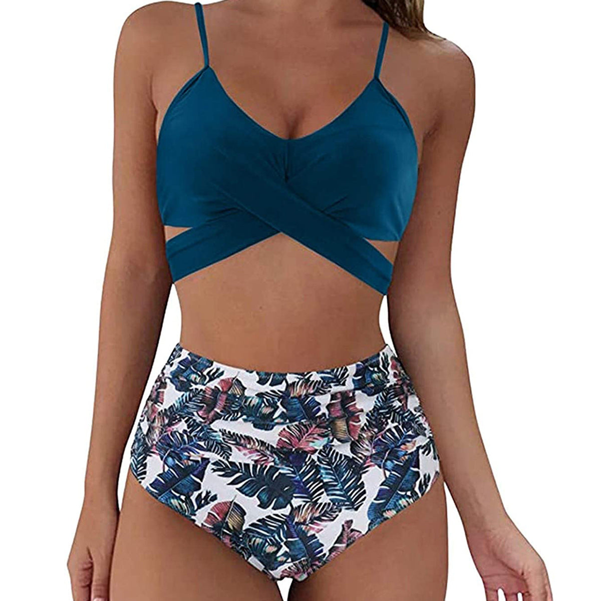 2023 Leopard Print High-Waisted Bikini Set