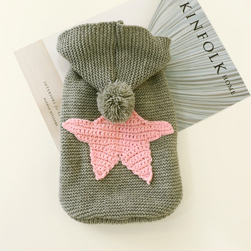 Autumn Winter Sweater for Dogs and Cats with Stars