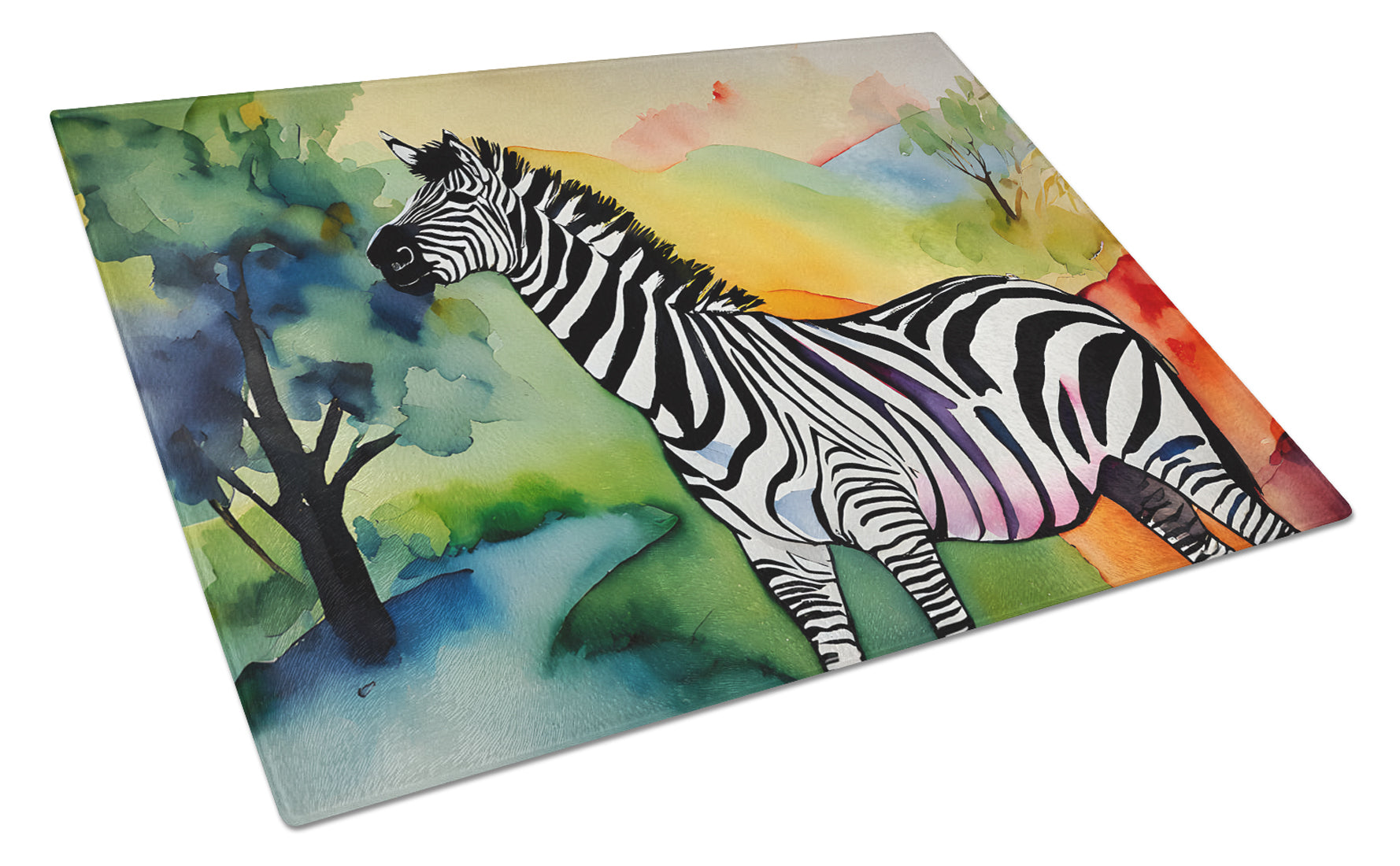 Zebra Glass Cutting Board