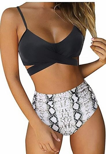 2023 Leopard Print High-Waisted Bikini Set