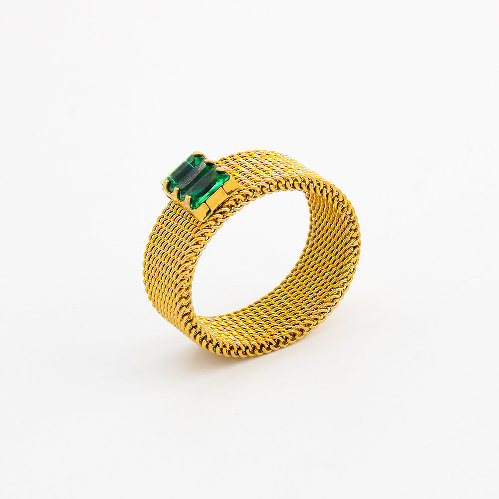 Creative Mesh Ring with Zircon for Men