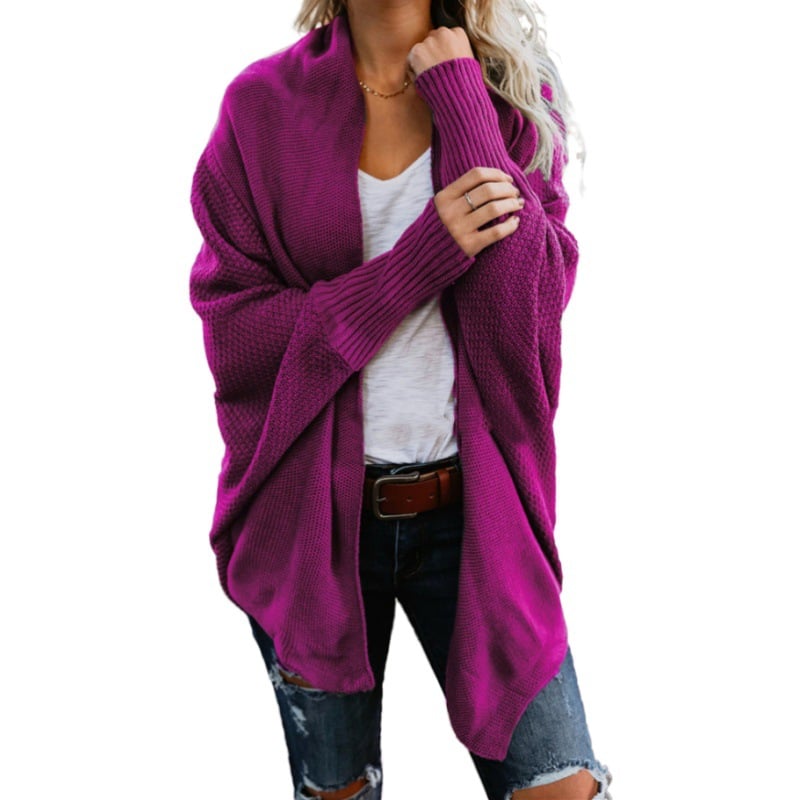 Women's Large Size Knitted Cardigan - European Style
