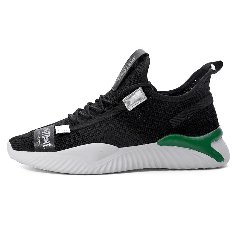 Men's Summer Flyknit Sports Shoes - Breathable Low Top