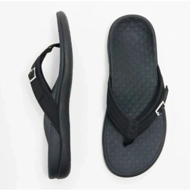 Large Herringbone Slippers for Women - Low Heel