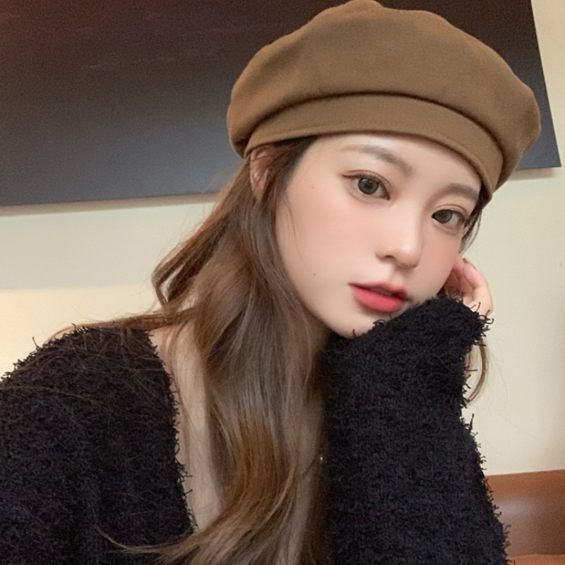 Korean Solid Color Versatile Cute Painter Hat
