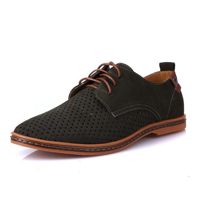 New British Leather Men's Sandals, Suede Large Size