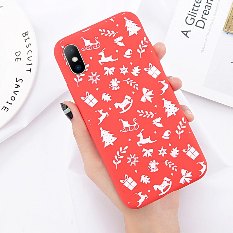 Red Christmas Phone Case for iPhone 8 Plus & 7