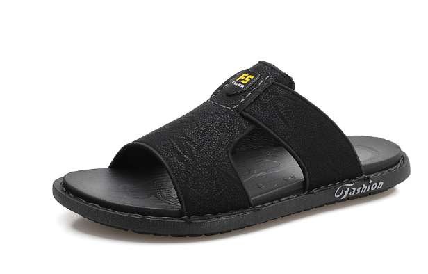Men's Soft Sole Leather Non-Slip Flip Flops Shoes