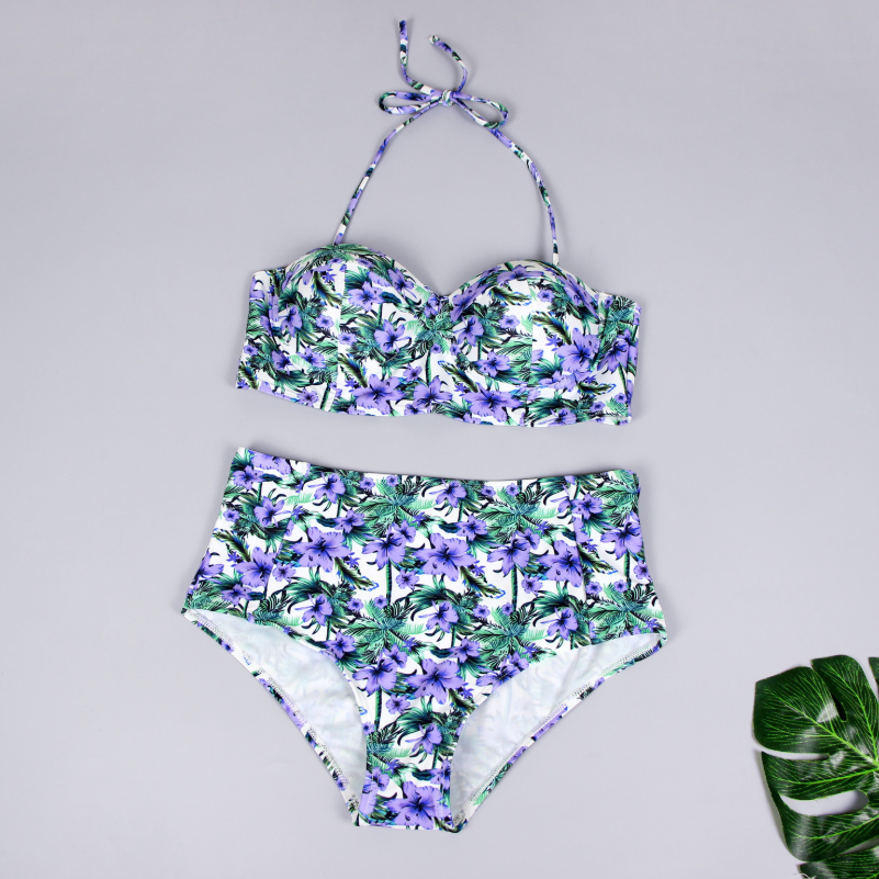 Printed Two-Piece Swimsuit with Stylish Design