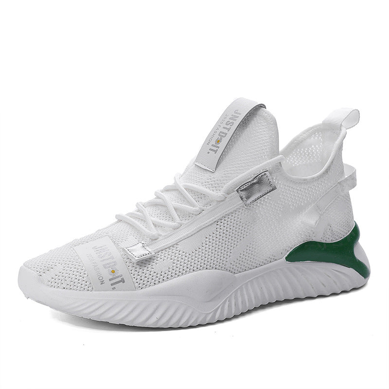 Men's Summer Flyknit Sports Shoes - Breathable Low Top