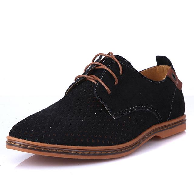 New British Leather Men's Sandals, Suede Large Size