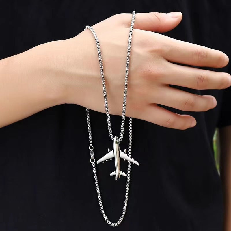 Personalized Hip Hop Aircraft Necklace for Boys 12+