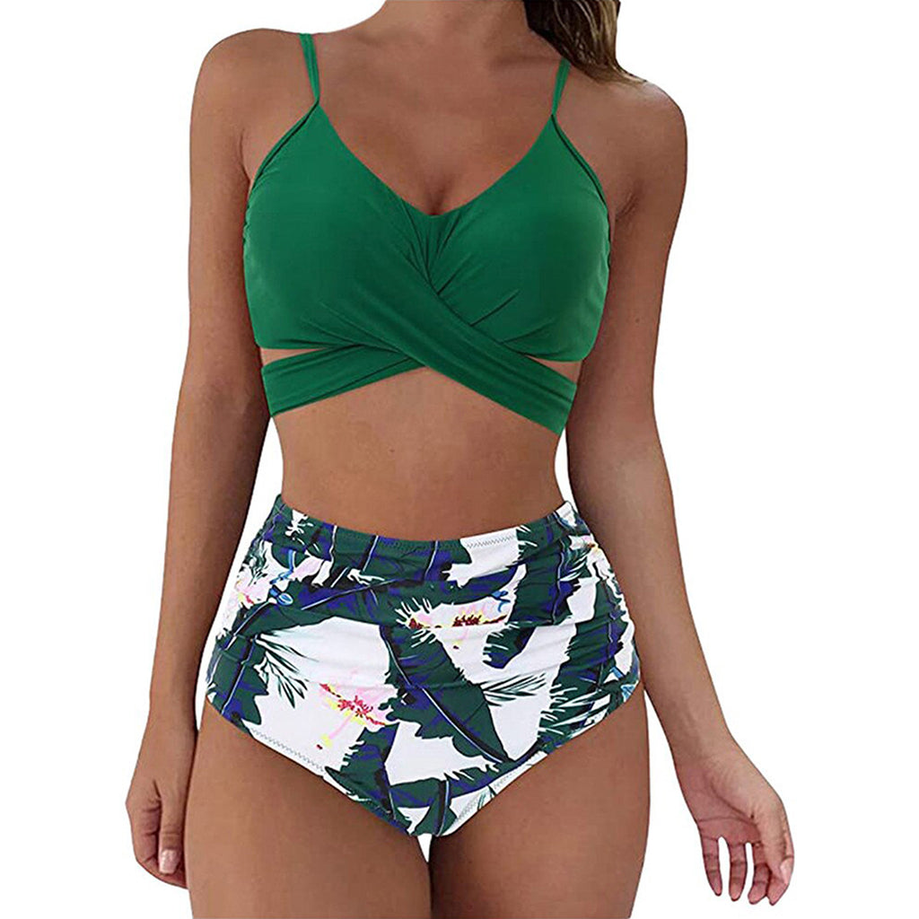 2023 Leopard Print High-Waisted Bikini Set