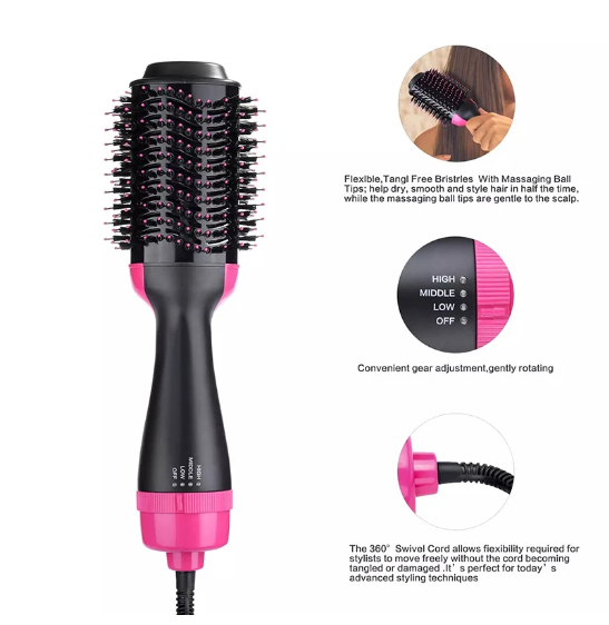 Hot Air Brush - 3-in-1 Ionic Hair Styling Tool