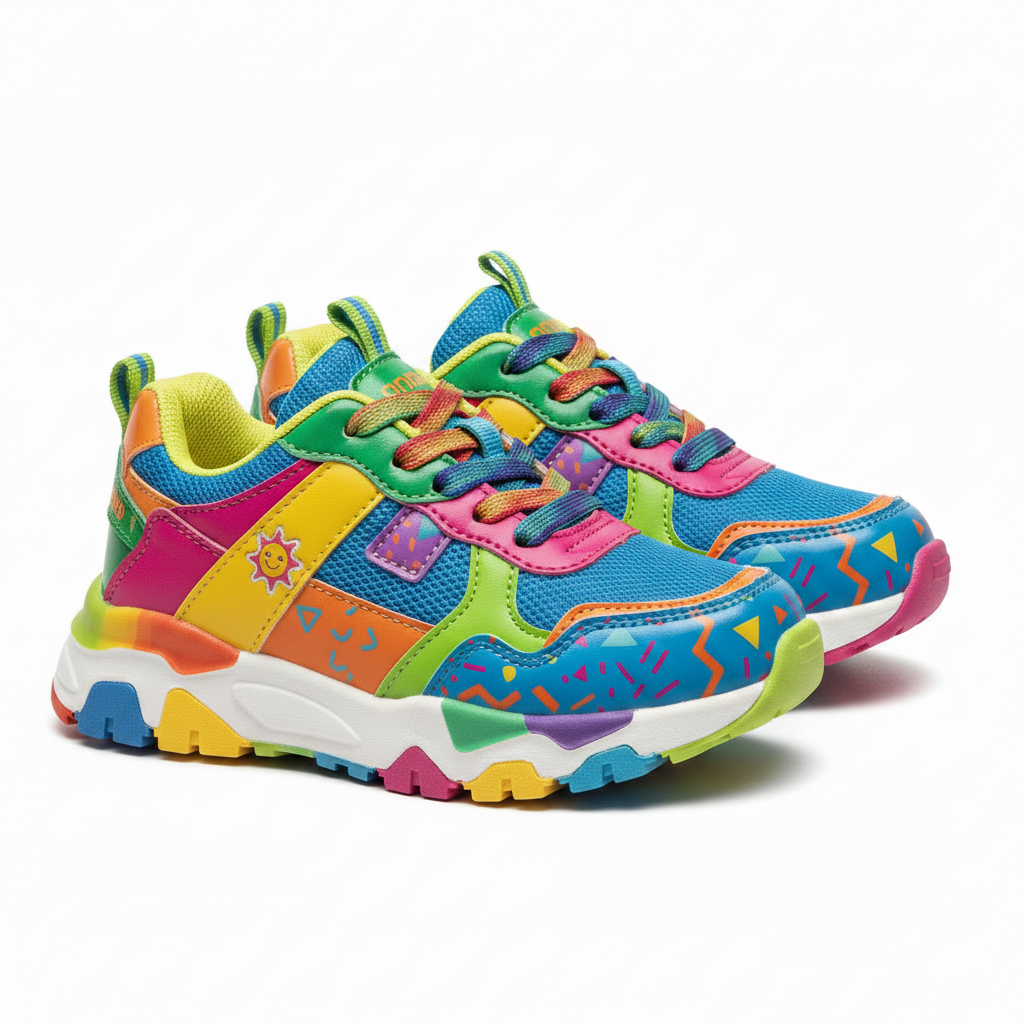 Sneakers Bambini Colorati - Vista laterale