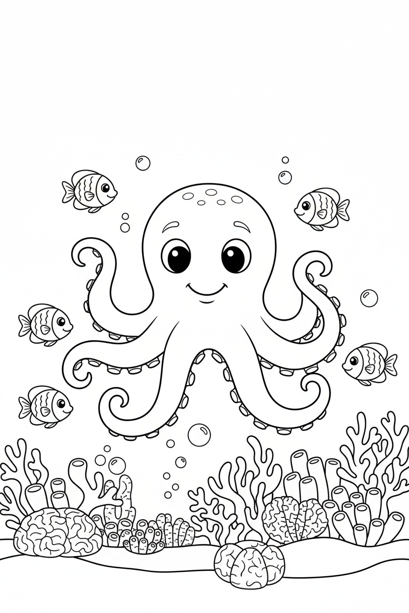 Libro da Colorare - Mondo del Mare
