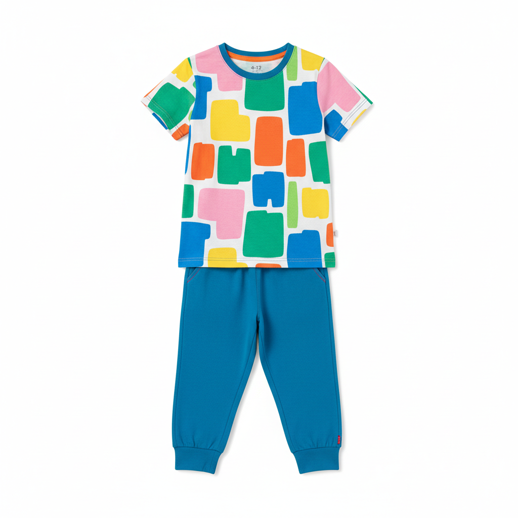 Set abbigliamento bambino flat lay