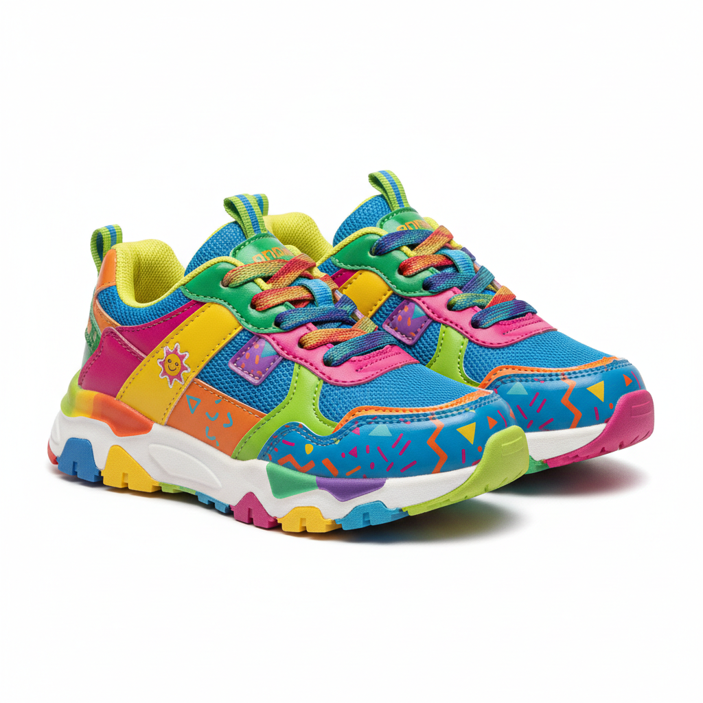 Sneakers Bambini Colorati - Vista frontale