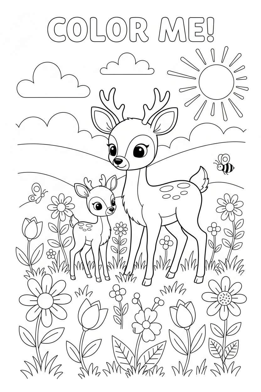 Libro da Colorare - Animali della Foresta