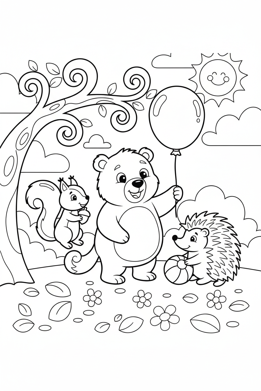 Libro da Colorare - Animali della Foresta