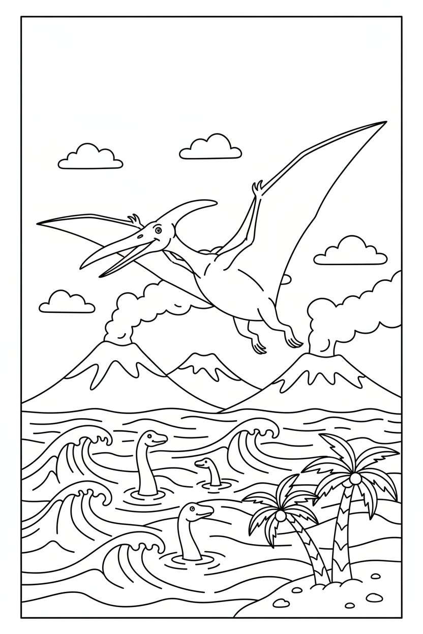 Libro da Colorare - Dinosauri