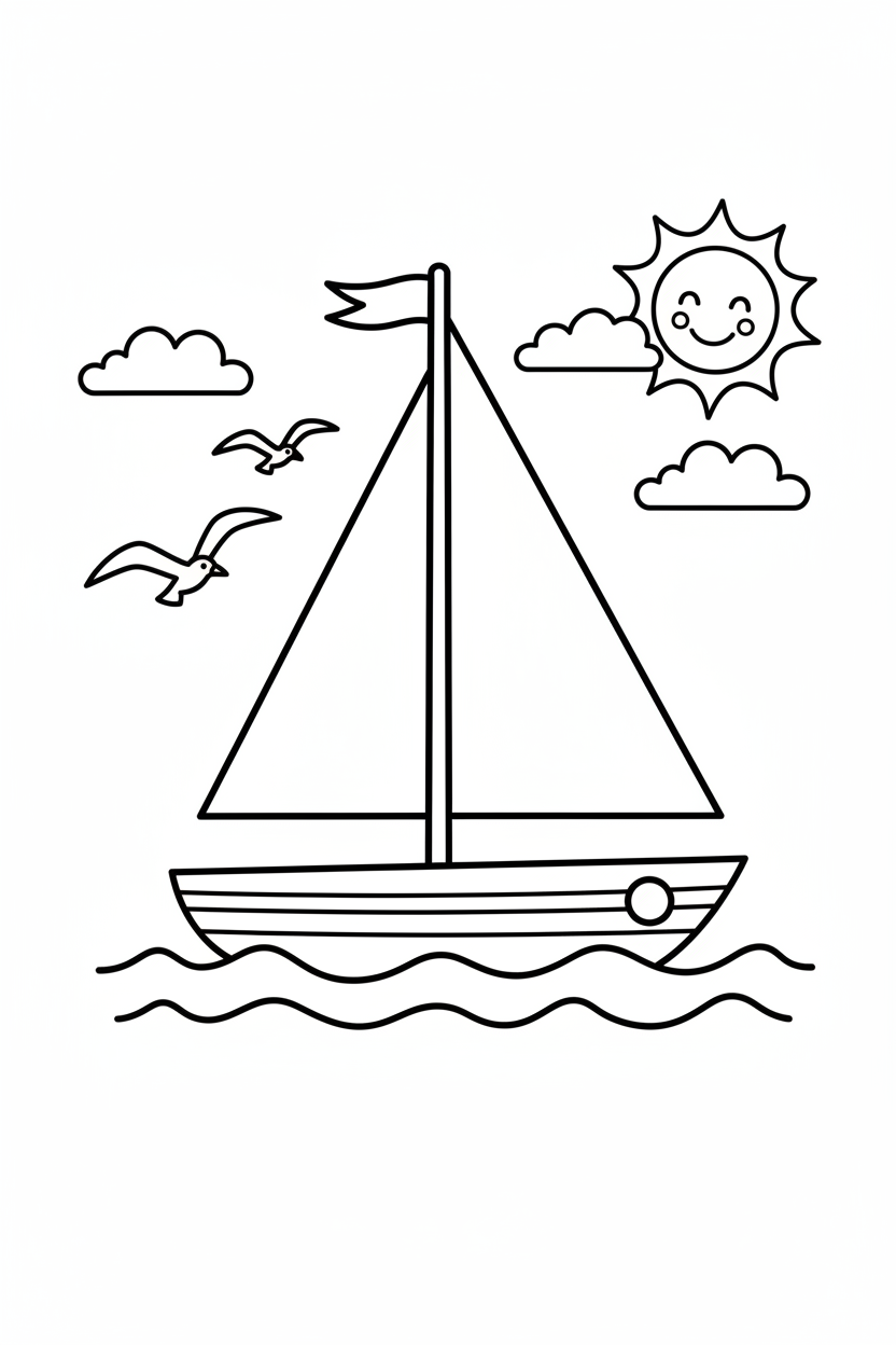 Libro da Colorare - Veicoli e Trasporti
