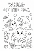 Libro da Colorare - Mondo del Mare