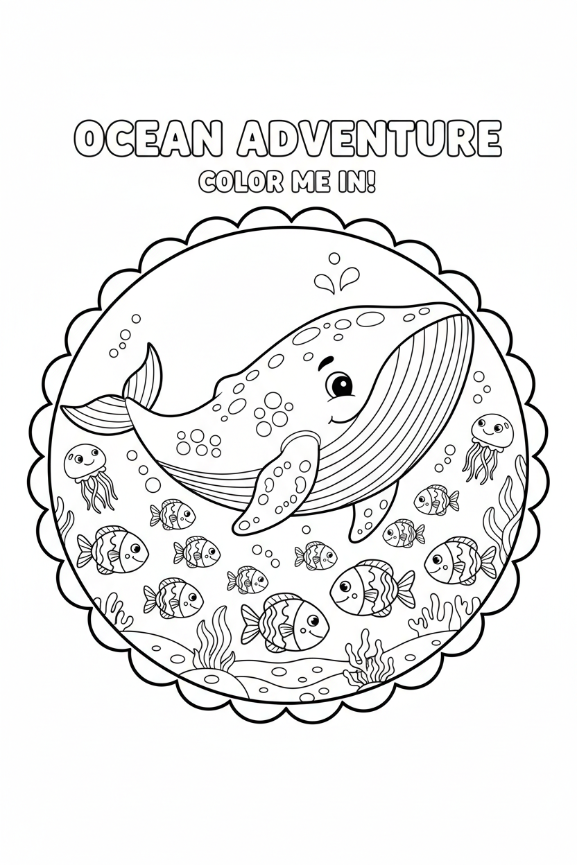 Libro da Colorare - Mondo del Mare