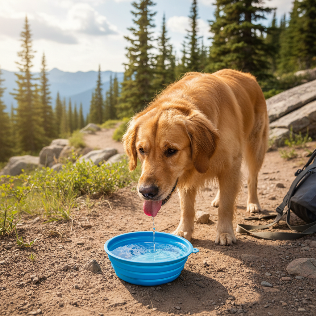 Ciotola pieghevole da viaggio per cani